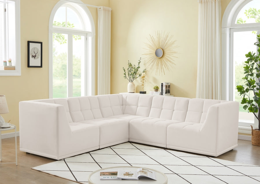 Sectionnel modulaire en velours Relax