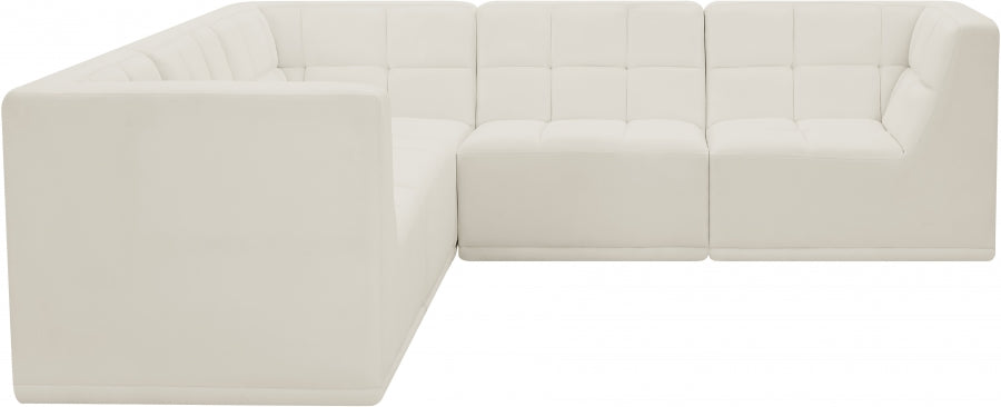 Sectionnel modulaire en velours Relax