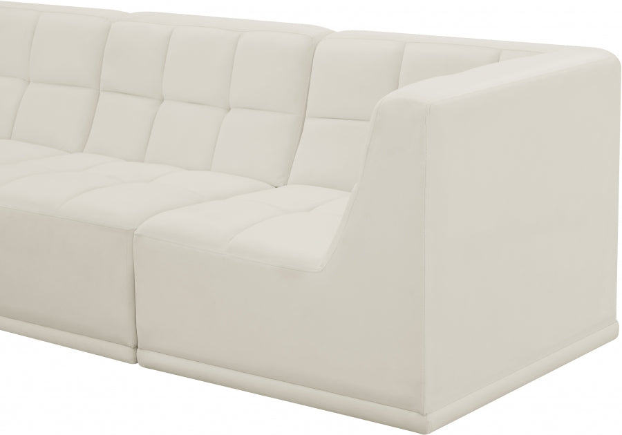 Sectionnel modulaire en velours Relax