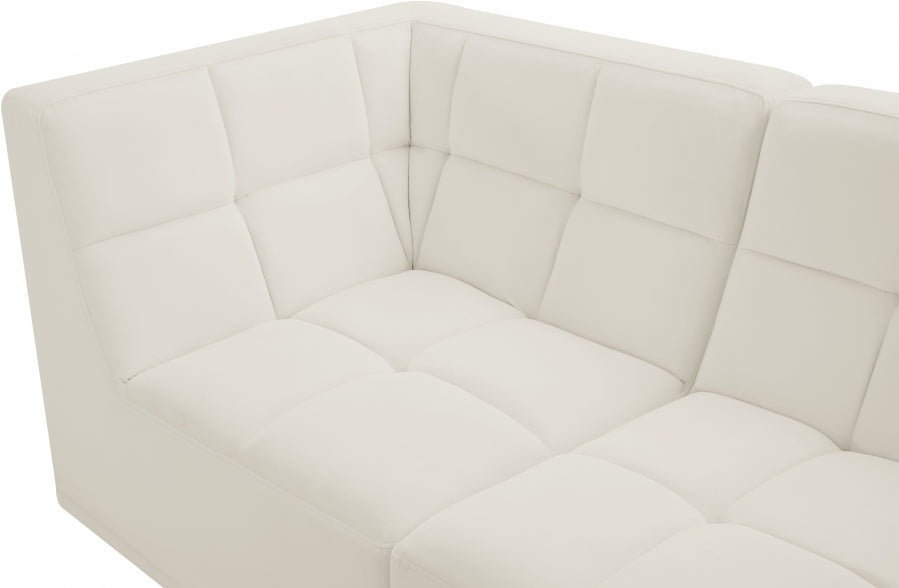 Sectionnel modulaire en velours Relax