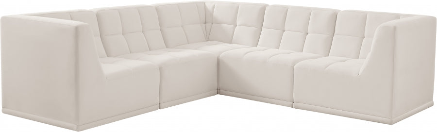 Sectionnel modulaire en velours Relax
