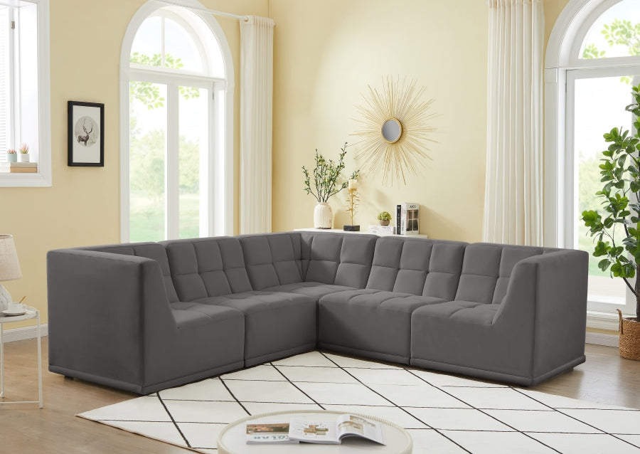 Sectionnel modulaire en velours Relax