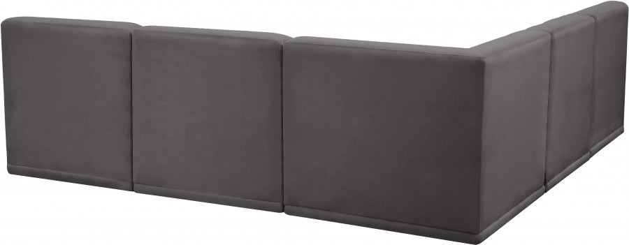 Sectionnel modulaire en velours Relax