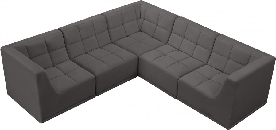 Sectionnel modulaire en velours Relax