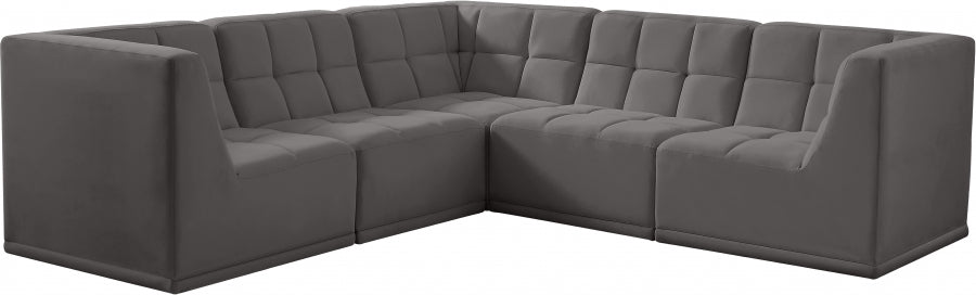 Sectionnel modulaire en velours Relax