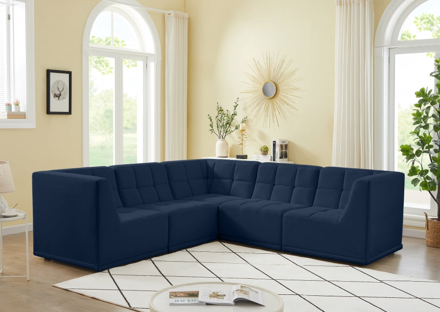 Sectionnel modulaire en velours Relax