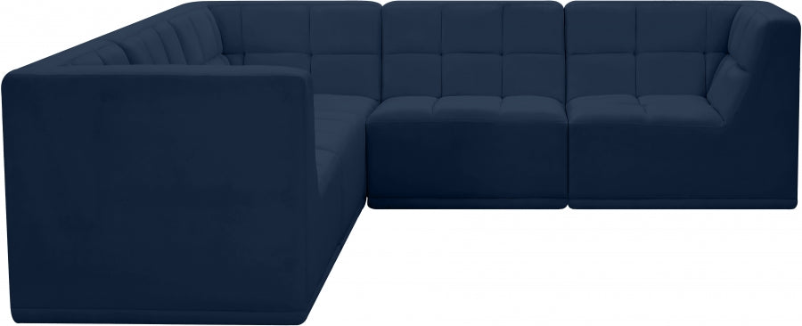 Sectionnel modulaire en velours Relax