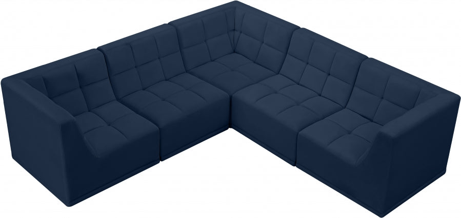Sectionnel modulaire en velours Relax