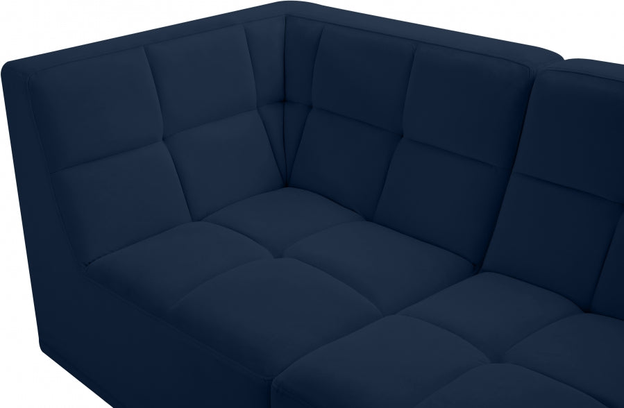 Sectionnel modulaire en velours Relax