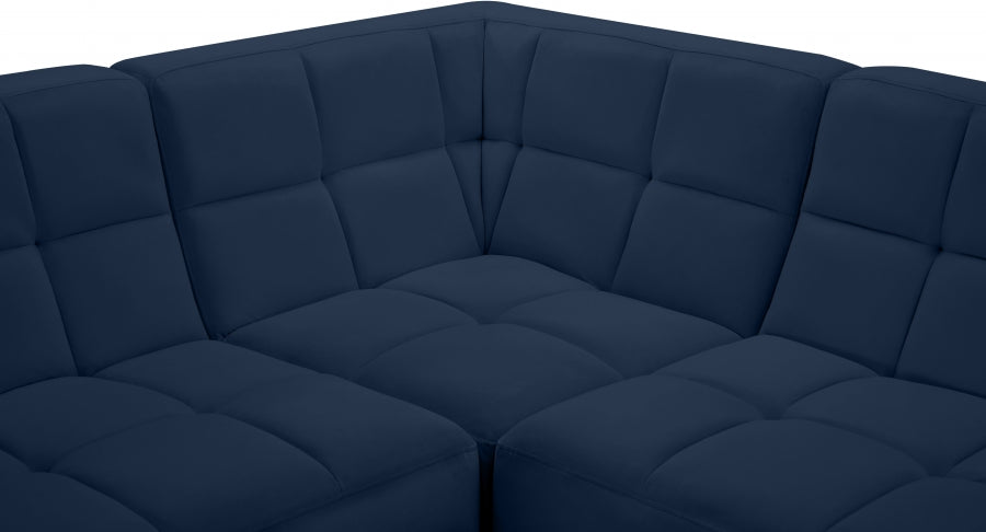 Sectionnel modulaire en velours Relax