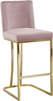 Tabouret de comptoir en velours Heidi