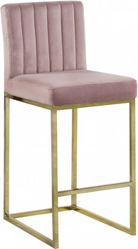 Tabouret de comptoir en velours Giselle