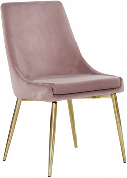 Chaise de salle à manger en velours Karina