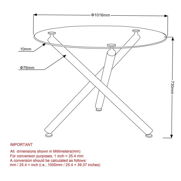Solara II Round Dining Table in Chrome