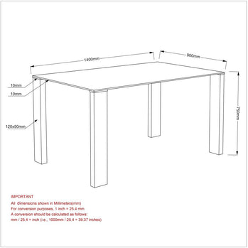 Frankfurt Rectangular Dining Table in Stainless Steel