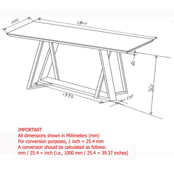 Table de salle à manger rectangulaire Drake en noyer