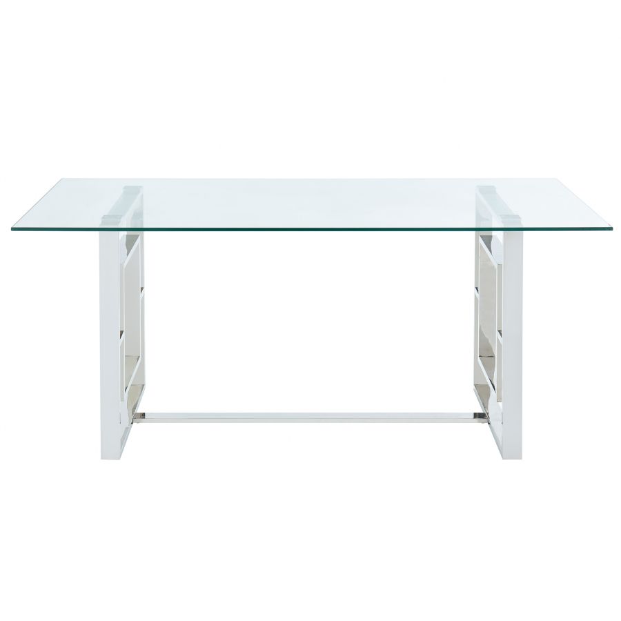Eros Rectangular Dining Table in Silver