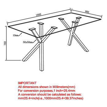 Stark Rectangular Dining Table in Black