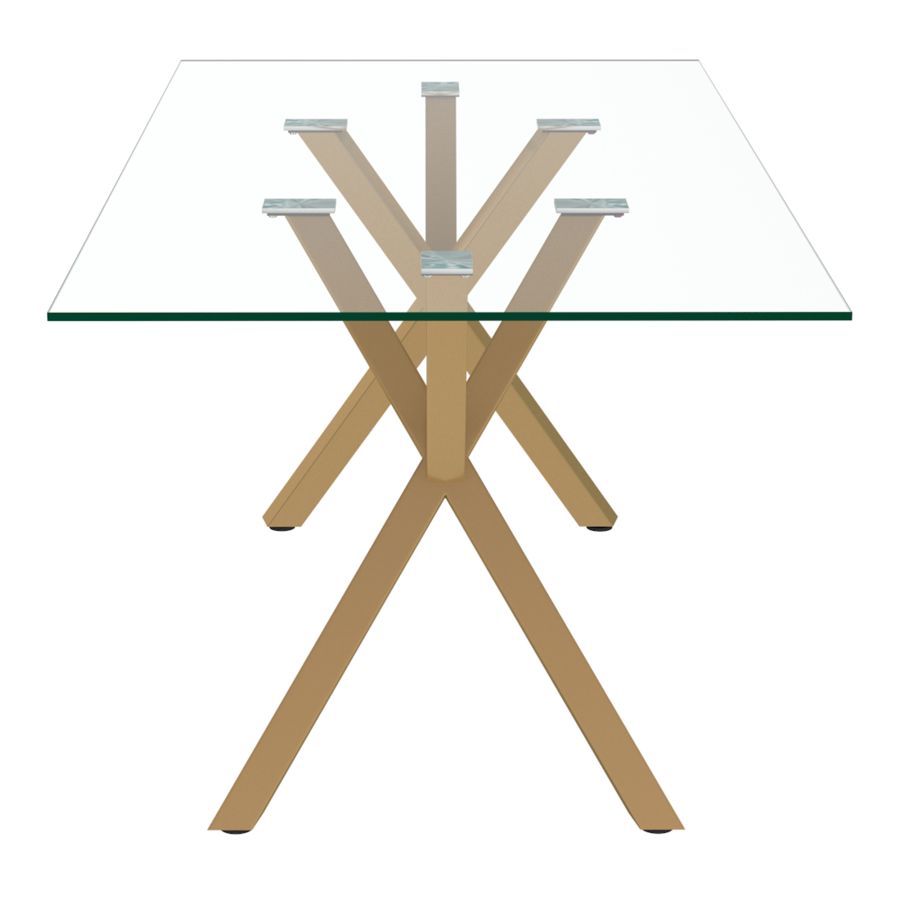 Stark Dining Table in Aged Gold