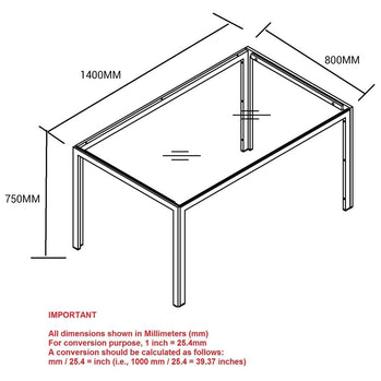 Contra Rectangular Dining Table in Black