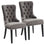 Chaise d'appoint Rizzo, lot de 2 en velours gris