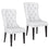 Chaise d'appoint Rizzo, ensemble de 2, en similicuir blanc