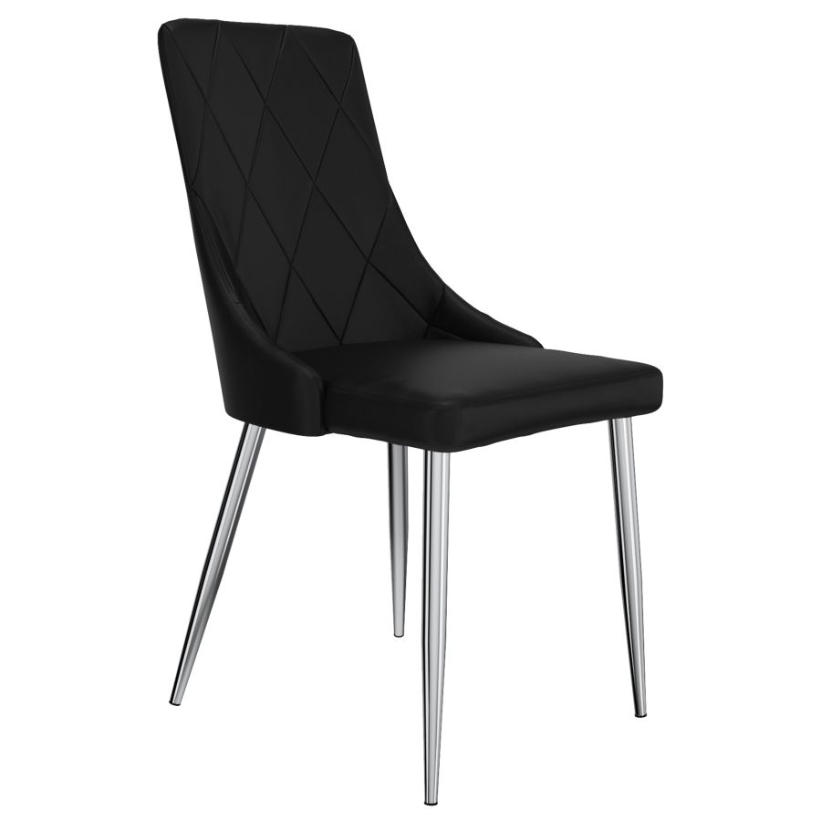 Chaise d'appoint Devo, lot de 2 en noir