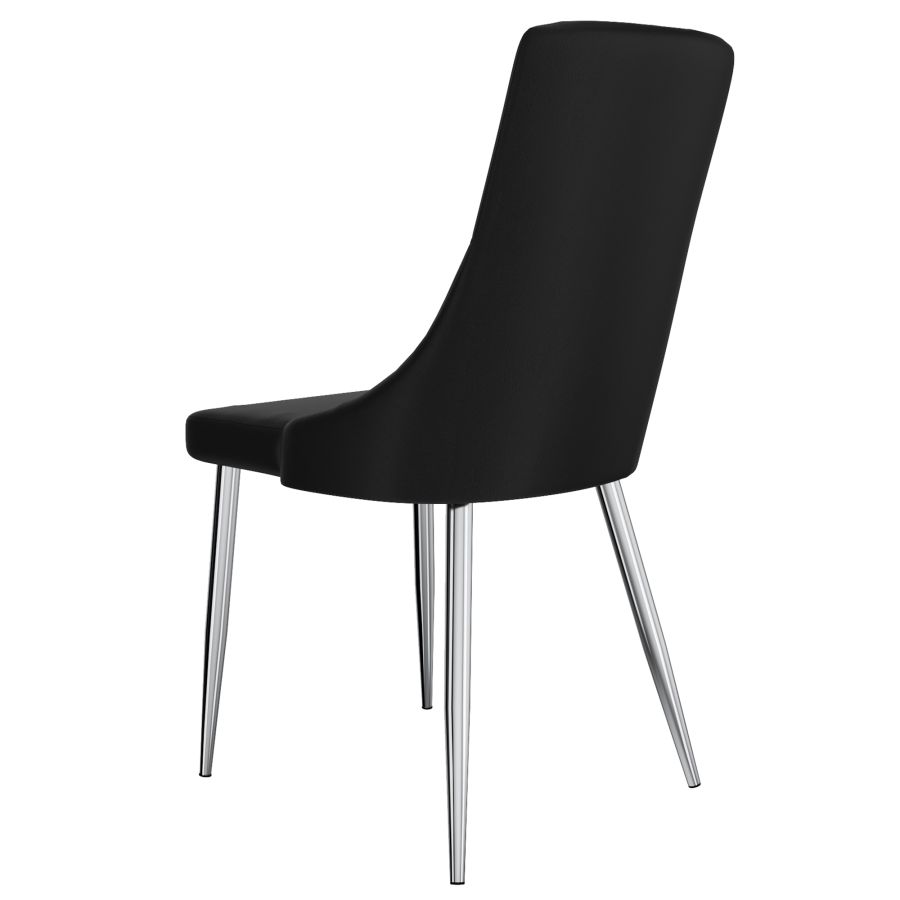 Chaise d'appoint Devo, lot de 2 en noir