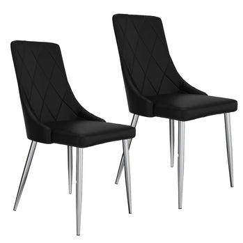 Chaise d'appoint Devo, lot de 2 en noir