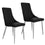 Chaise d'appoint Devo, lot de 2 en noir