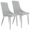 Chaise d'appoint Devo, lot de 2 en gris clair