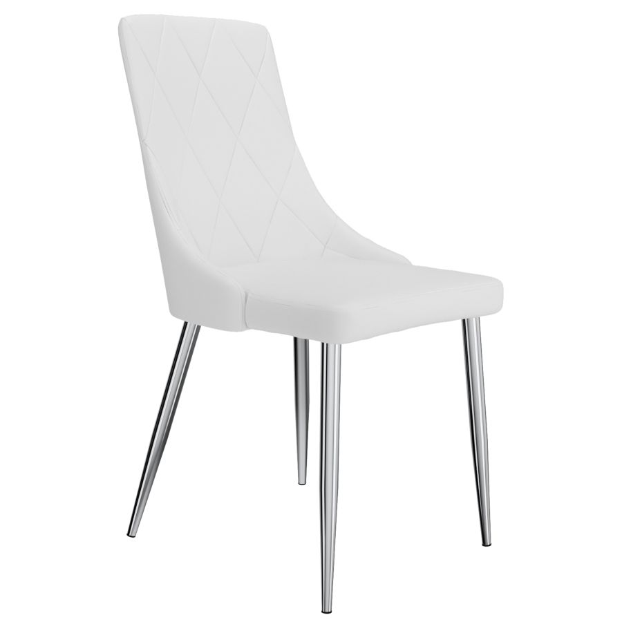Chaise d'appoint Devo, lot de 2 en blanc