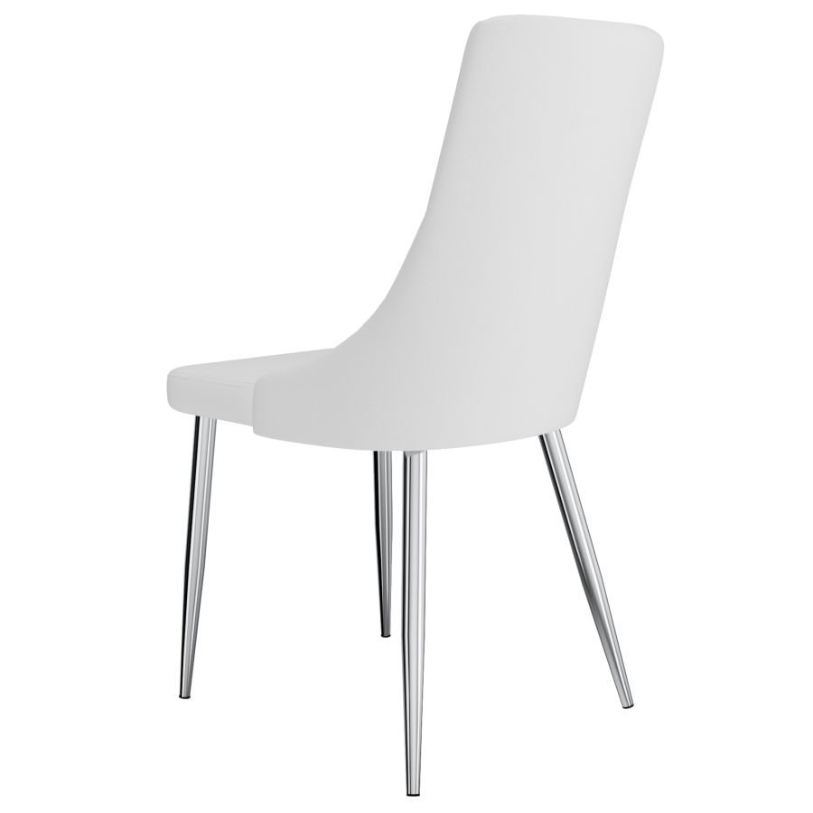 Chaise d'appoint Devo, lot de 2 en blanc