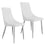 Chaise d'appoint Devo, lot de 2 en blanc