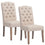 Chaise d'appoint Lucian, lot de 2 en beige