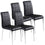 Chaise d'appoint Solara II, ensemble de 4 en noir