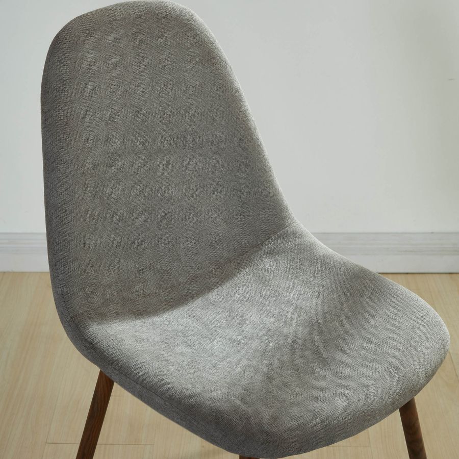 Chaise d'appoint Lyna, lot de 4 en gris