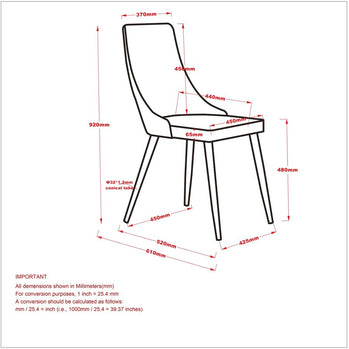 Chaise d'appoint Carmilla, ensemble de 2 en bleu