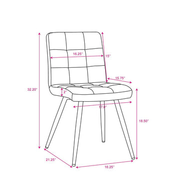 Chaise d'appoint Suzette, ensemble de 2 en gris