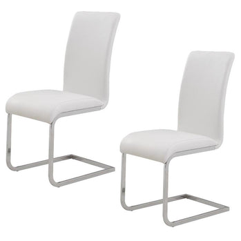 Chaise d'appoint Maxim, lot de 2 en blanc