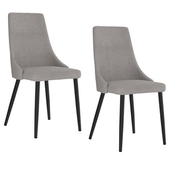 Chaise d'appoint Venice, lot de 2 en gris