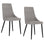 Chaise d'appoint Venise, lot de 2 en gris