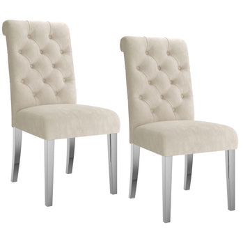 Chloe Side Chair, ensemble de 2 en beige