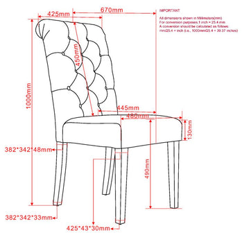 Chloe Side Chair, ensemble de 2 en beige