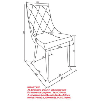 Chaise d'appoint Antoine, ensemble de 2, en noir avec pieds en or vieilli