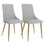 Chaise d'appoint Antoine, ensemble de 2, en gris clair