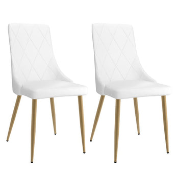 Chaise d'appoint Antoine, ensemble de 2, en blanc