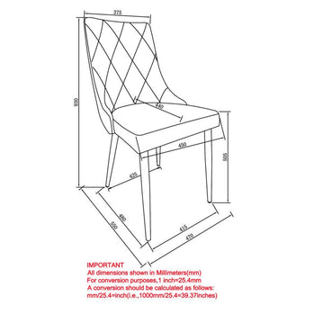 Chaise d'appoint Antoine, ensemble de 2, en blanc