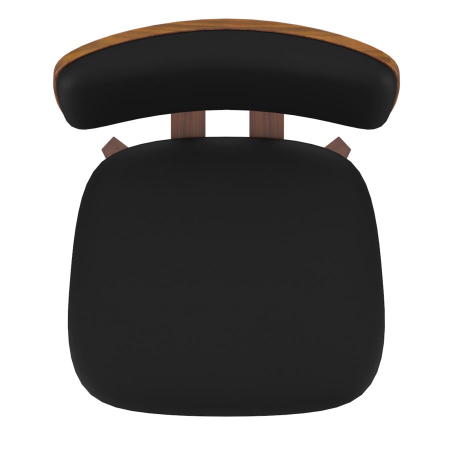 Chaise d'Appoint Zuni en Simili Cuir Noir