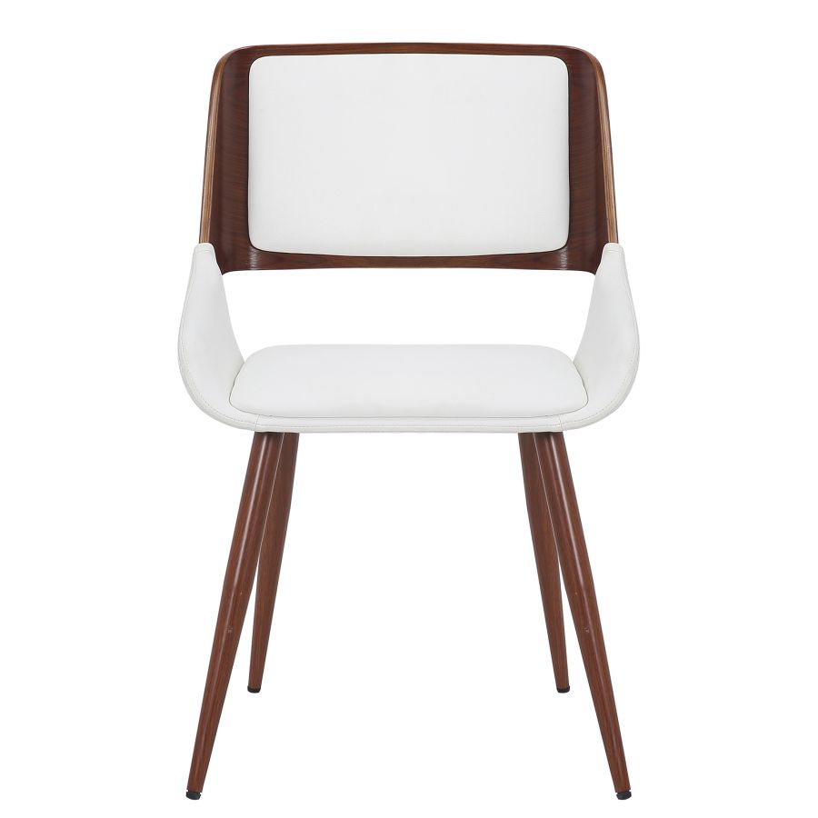 Chaise d'appoint Hudson en similicuir blanc